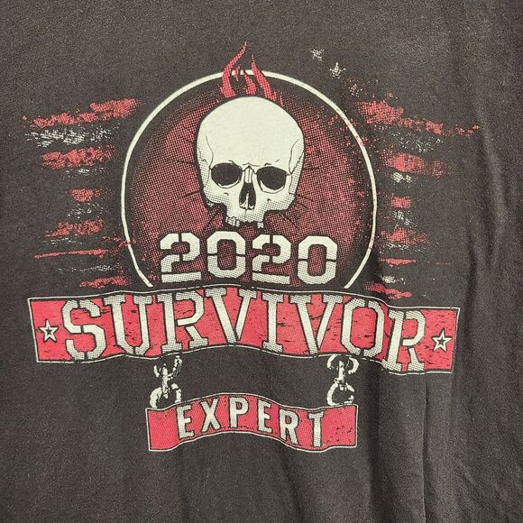 Grunt Style 2020 Survivor Expert Tshirt Mens XL Black Graphic Tee Skull Prepper - Picture 2 of 8